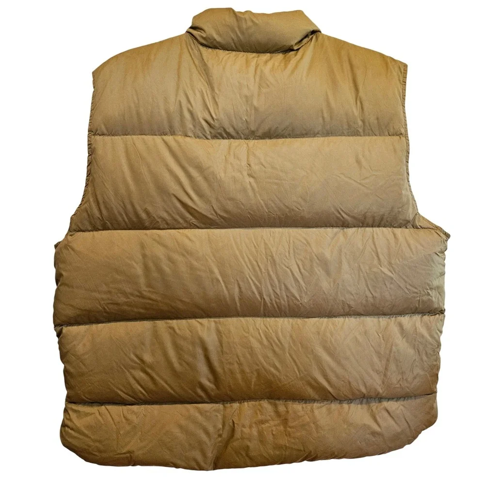 LL Bean XL Vest Mens‎ Large Tan Goose Down Puffer 90s Retro Y2K 2000